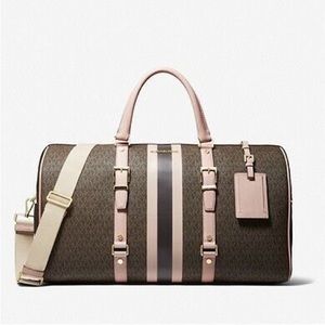 MICHAEL MICHAEL KORS
Bedford Travel Extra-Large Logo Stripe Weekender Bag